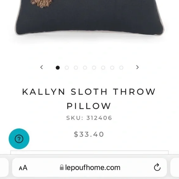 New Sloth Throw Pillow Covers (no insert) - Picture 6 of 8